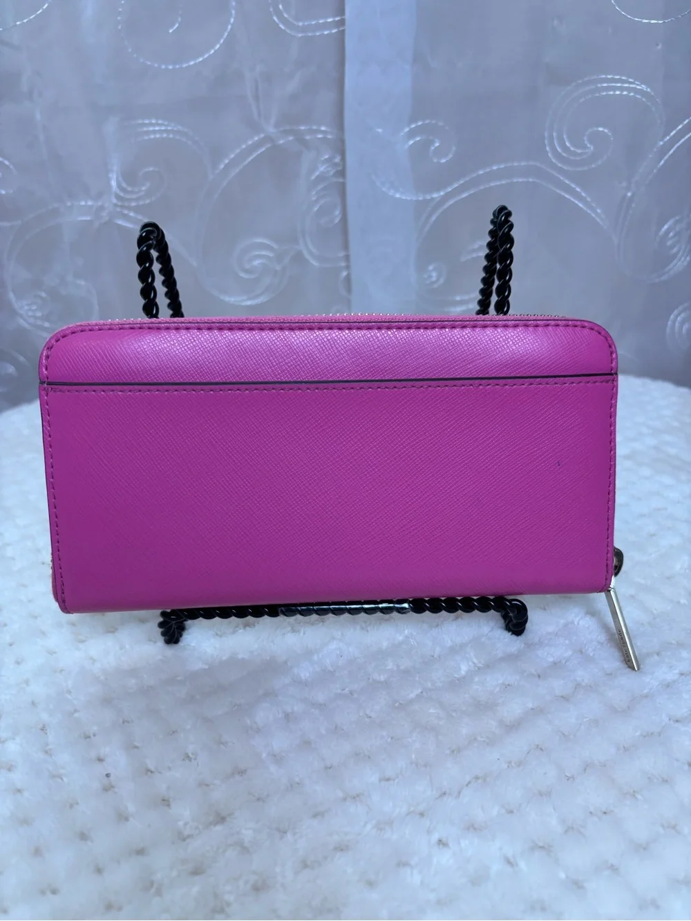 Kate Spade Vibrant Hot Pink Zip Around Continental Wallet